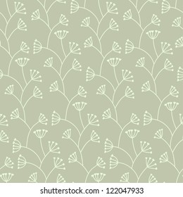 Stylish seamless gray floral pattern. Vector illustration