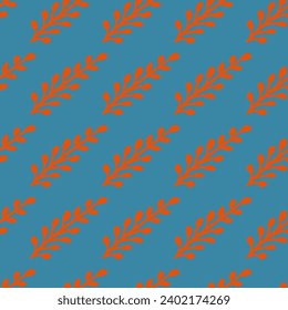 Stylish seamless leaf pattern with a modern twist, perfect for wallpapers and textiles, featuring a mix of nature and abstract elements.