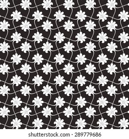 Stylish seamless pattern. Abstract floral design with elegant lines and flowers