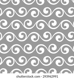 Stylish seamless pattern. Abstract floral design with elegant lines and scrolls.