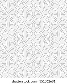Stylish seamless pattern. Abstract floral design with elegant lines and flowers