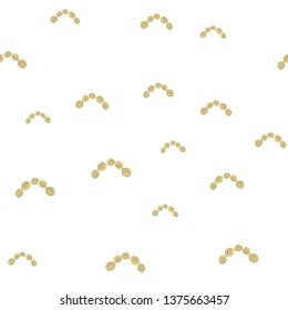 Stylish Seamless Pattern arch of Gold color. Perfect for your design, textile, pattern fills, box, posters, cards, web page background etc. Pattern under the mask. Vector.