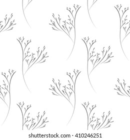 stylish seamless pattern with branches in a minimalist style. for fabric, paper, web. 