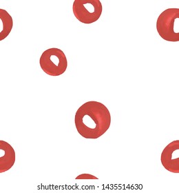 Stylish Seamless Pattern Circle of Red color. Perfect for your design, textile, pattern fills, box, posters, cards, web page background etc. Pattern under the mask. Vector.