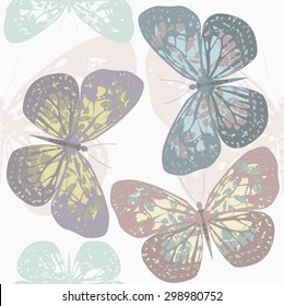 Stylish Seamless Pattern with cute Butterfly's.
Template for your designs.