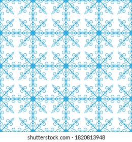 Diseño impecable a partir de bonitos copos de nieve sobre un fondo blanco. Elementos de invierno en un estilo plano para tarjetas, papel envolvente, tela, papel pintado y más. Ilustración vectorial de stock para diseño