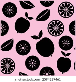  A stylish seamless pattern featuring elegant fruit illustrations. Perfect for textiles, wallpapers, packaging, and branding. High-quality, editable, and ideal for creative projects.