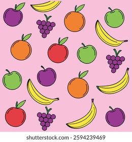  A stylish seamless pattern featuring elegant fruit illustrations. Perfect for textiles, wallpapers, packaging, and branding. High-quality, editable, and ideal for creative projects.