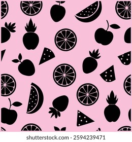  A stylish seamless pattern featuring elegant fruit illustrations. Perfect for textiles, wallpapers, packaging, and branding. High-quality, editable, and ideal for creative projects.