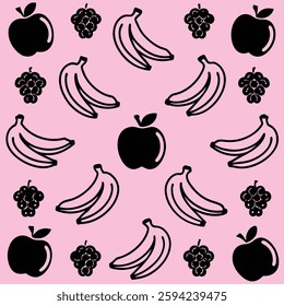  A stylish seamless pattern featuring elegant fruit illustrations. Perfect for textiles, wallpapers, packaging, and branding. High-quality, editable, and ideal for creative projects.