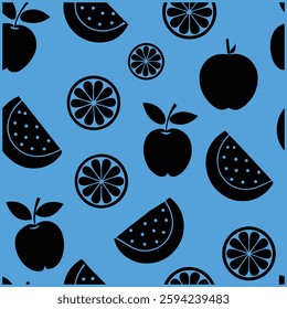  A stylish seamless pattern featuring elegant fruit illustrations. Perfect for textiles, wallpapers, packaging, and branding. High-quality, editable, and ideal for creative projects.