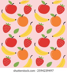  A stylish seamless pattern featuring elegant fruit illustrations. Perfect for textiles, wallpapers, packaging, and branding. High-quality, editable, and ideal for creative projects.