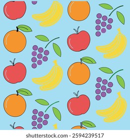  A stylish seamless pattern featuring elegant fruit illustrations. Perfect for textiles, wallpapers, packaging, and branding. High-quality, editable, and ideal for creative projects.