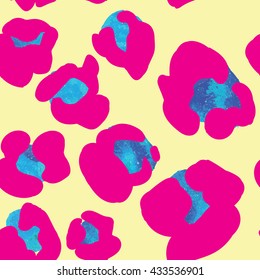 
Stylish seamless pattern of leopard skin . Spotted animal skin . Bright background with spots .