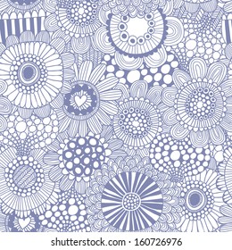 Stylish seamless pattern made of gorgeous flowers. Spring vector background. Seamless pattern can be used for wallpapers, pattern fills, web page backgrounds, surface textures.