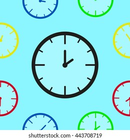 Stylish seamless pattern of mechanical watches.Time, watch, schedule, business, management, plan, work and urgency concept. 