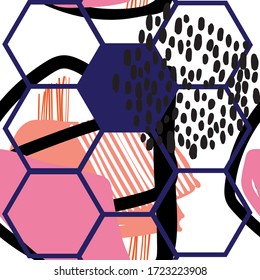Stylish seamless pattern. Modern abstract. Scandinavian style.