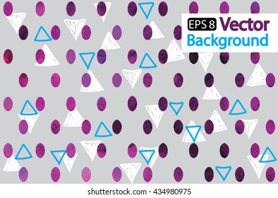 Stylish seamless pattern in Scandinavian style. Triangles and ovals . Pleasant color combination . A gentle , romantic , kids .