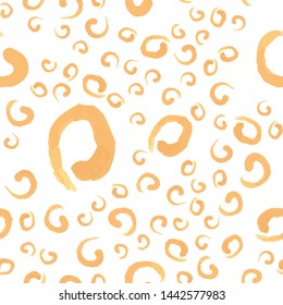 Stylish Seamless pattern Swirl of Soft orange color. Perfect for your design, textile, pattern fills, box, posters, cards, web page background etc. Pattern under the mask. Vector.