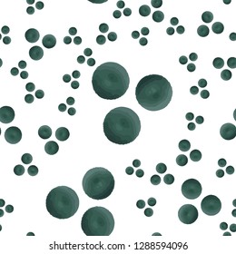 Stylish Seamless Pattern Triangle of Dots Very dark desaturated cyan lime green. Use this pattern for design, textile,  pattern fills, posters, cards, web page background etc. Pattern under the mask.