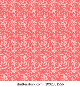 Stylish seamless patterns with flowers.