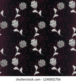 Stylish seamless patterns on a beautiful background that will look great on fabric, clothing, printing, textile products.