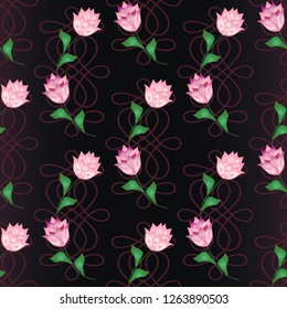 Stylish seamless patterns on a beautiful background that will look great on fabric, clothing, printing, textile products