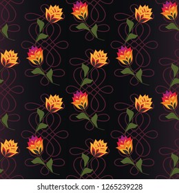 Stylish seamless patterns on a beautiful background that will look great on fabric, clothing, printing, textile products