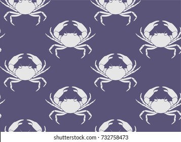 stylish seamless sea crab pattern