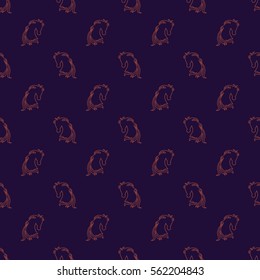 Stylish seamless texture with horse