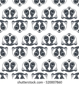 Stylish seamless texture with lemur