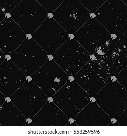 Stylish seamless texture with silhouettes of unicorns. Repeated pattern. Gray unicorns on a black background. It can be used as wallpaper, upholstery, wrapping, fabric or your design.