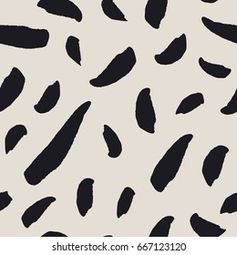 Stylish seamless vector brush stroke fashion pattern. Handmade modern texture for print, textile, fabric, wallpaper, card, poster, invitation, home decor, packaging, wrapping, and web pages.