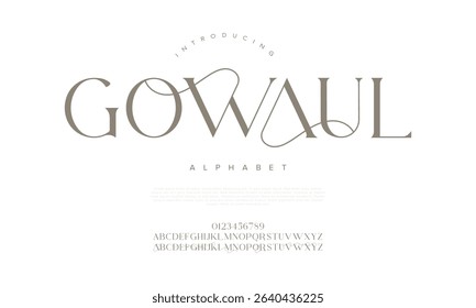 Stylish serif font with distinctive ligatures and elegant swashes, perfect for luxury branding, magazine layouts, and sophisticated packaging