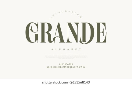 Stylish serif font with luxurious flair, ideal for branding, fashion, and editorial designs