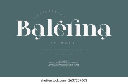 Stylish serif font with swirls and curves, perfect for branding, logos, and social media design