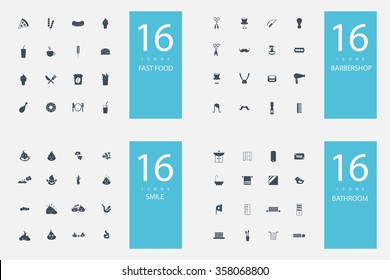 stylish set of 4 themes and icons
