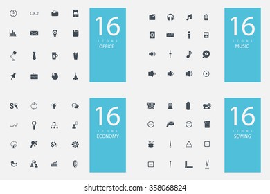 stylish set of 4 themes and icons