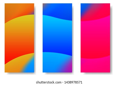 Stylish Set Gradient Banners. Art Design for Your Project. Vector Illustration. EPS 10