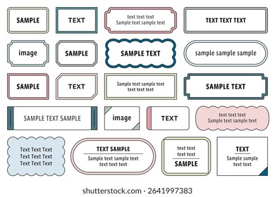 A stylish set of retro-inspired vector labels and frames. Perfect for titles, name tags, SNS posts, collage designs, packaging, and more. 