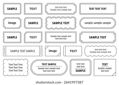 A stylish set of retro-inspired vector labels and frames. Perfect for titles, name tags, SNS posts, collage designs, packaging, and more. 