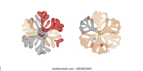 Elegante copo de nieve sombreado con elementos transparentes aislados en fondo blanco. Símbolo de vacaciones e invierno. Bonito elemento decorativo. Feliz Navidad y diseño de año nuevo.