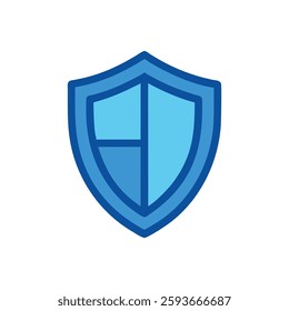 A stylish shield icon perfect for branding and identity designs.