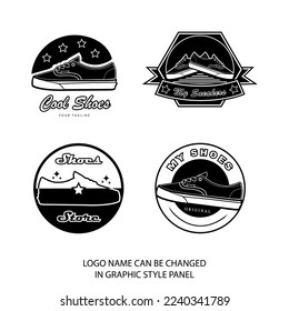 Stylish shoes logo design template