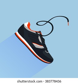 Stylish Shoes For Running. Vector