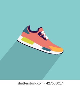 Stylish shoes for running. vector