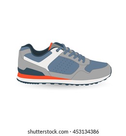 Stylish shoes for running. vector