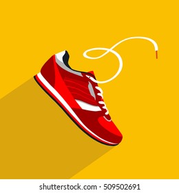 Stylish shoes for running. vector