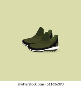 Stylish shoes for running. vector