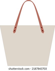 Stylish Shopper Bag Vector. Fashions And Accessories.